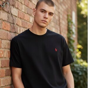 Men’s Polo by Ralph Lauren Men's Tee in Black with Red Logo size xlg